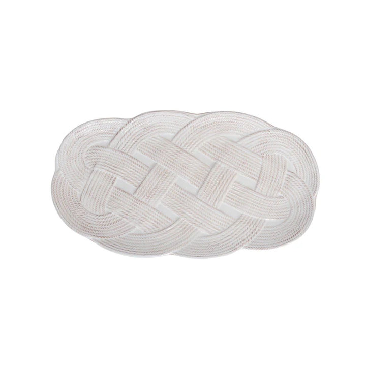 "Le Panier Mystic Knot 15"" Hostess Tray - Whitewash" - JULISKA - Compralo en CorinneRegalos.com