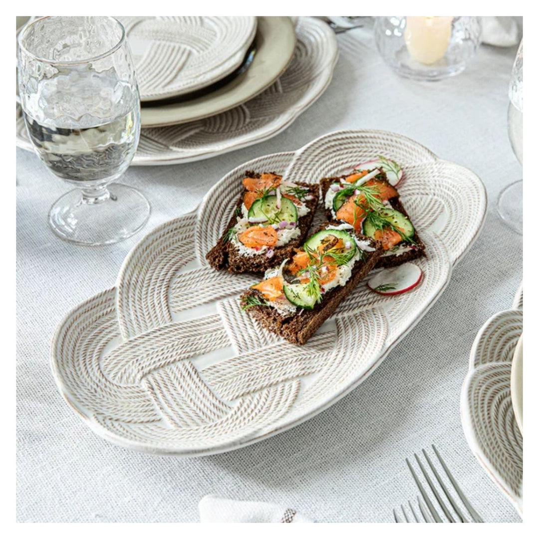 "Le Panier Mystic Knot 15"" Hostess Tray - Whitewash"