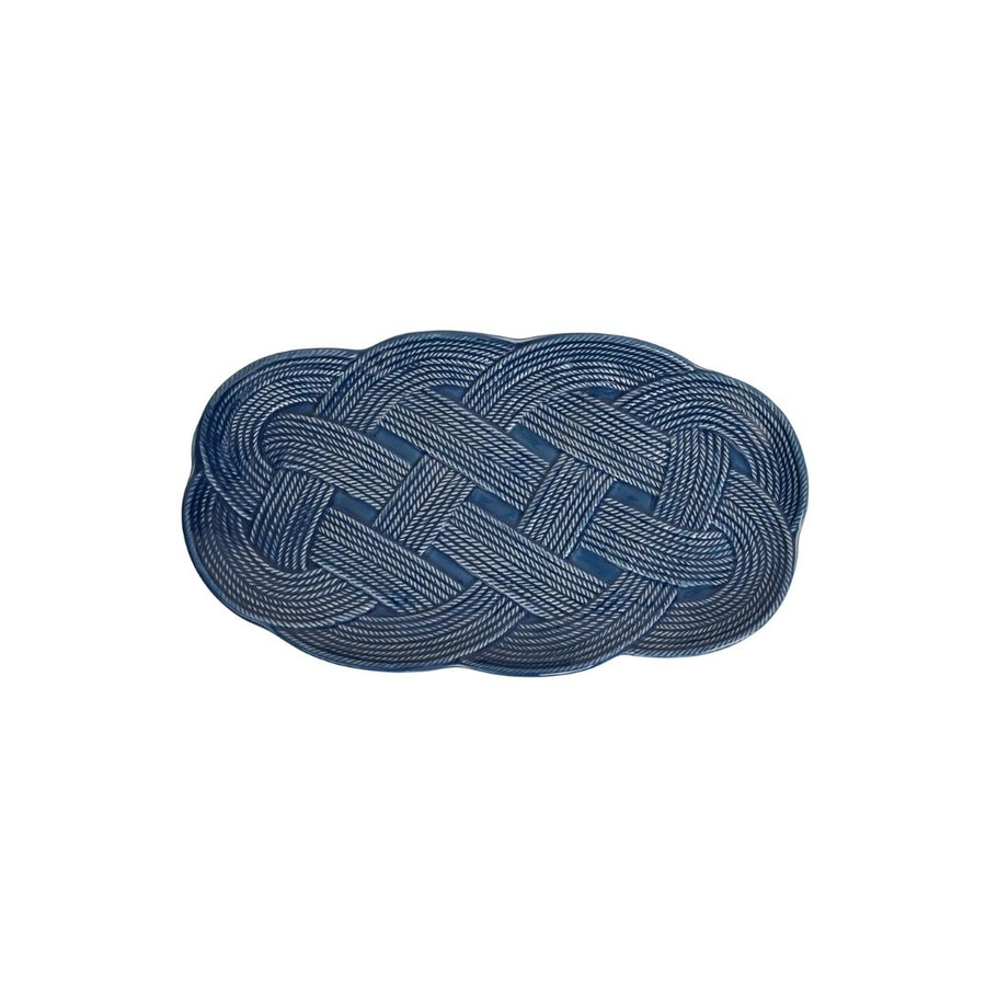 LE PANIER MYSTIC KNOT 15 HOSTESS TRAY - DENIM - JULISKA - Compralo en CorinneRegalos.com