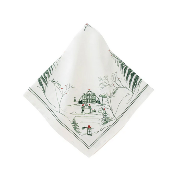 COUNTRY ESTATE WINTER FROLIC NAPKIN ­ EVERGREEN - JULISKA - Compralo en CorinneRegalos.com