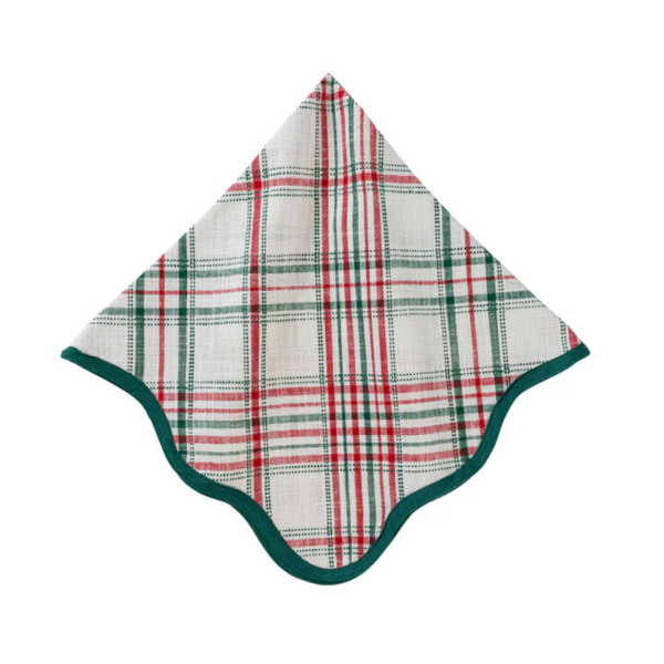 MERRY TARTAN NAPKIN ­ RED GREEN - JULISKA - Compralo en CorinneRegalos.com