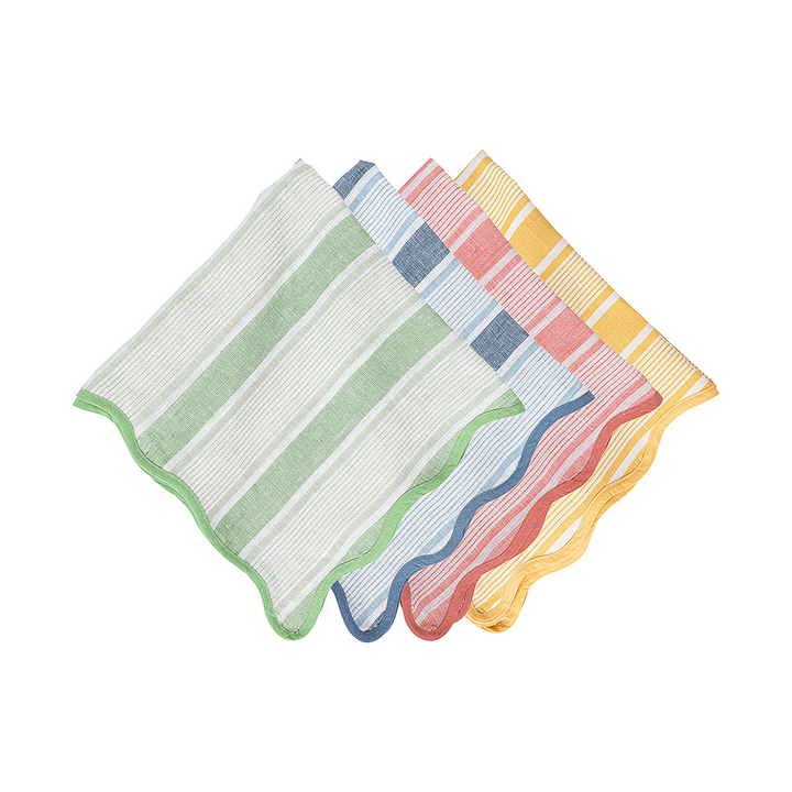 CABANA STRIPE NAPKIN ASSORTED SET/4 - MULTI - JULISKA - Compralo en CorinneRegalos.com