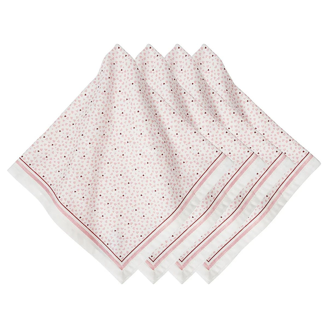 LOVE YOU MORE NAPKIN SET/4 - PINK