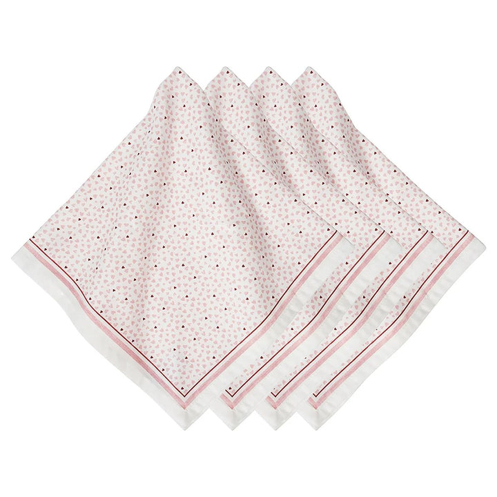 LOVE YOU MORE NAPKIN SET/4 - PINK