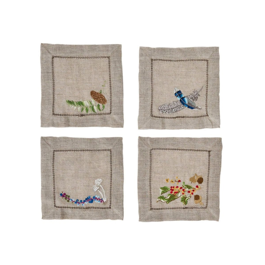 Forest Walk Cocktail Napkin Assorted Set/4 - Multi - JULISKA - Compralo en CorinneRegalos.com