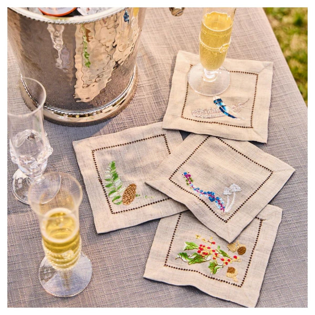Forest Walk Cocktail Napkin Assorted Set/4 - Multi