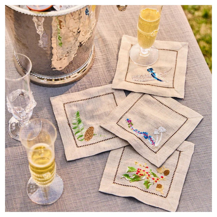 Forest Walk Cocktail Napkin Assorted Set/4 - Multi