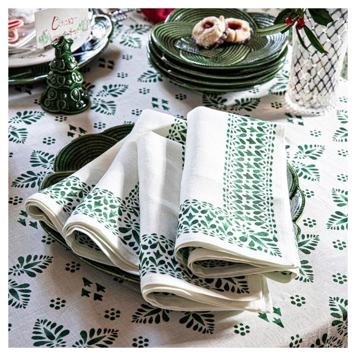 Iberian Border Napkin Set/4 - Evergreen