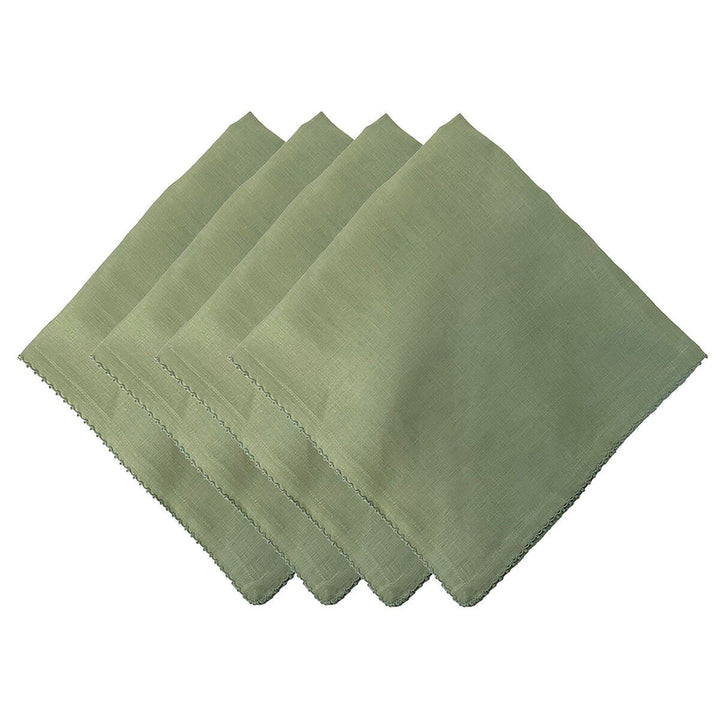 BERRY SCALLOP NAPKIN SET/4 - LIGHT GREEN - JULISKA - Compralo en CorinneRegalos.com