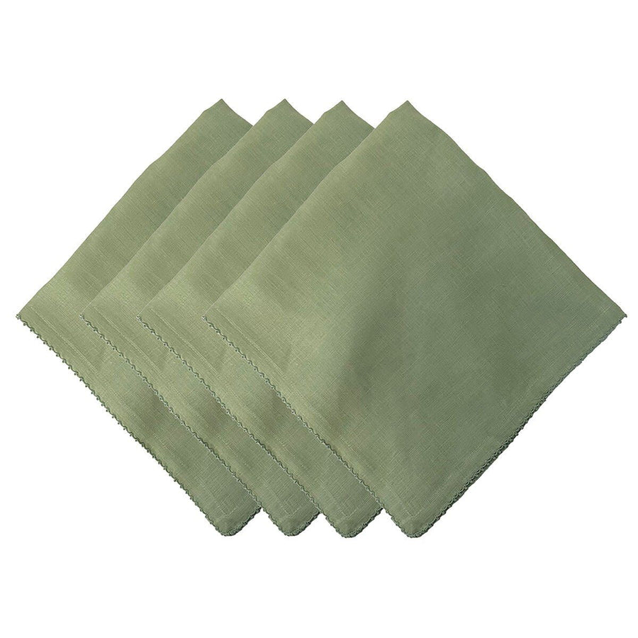 BERRY SCALLOP NAPKIN SET/4 - LIGHT GREEN - JULISKA - Compralo en CorinneRegalos.com