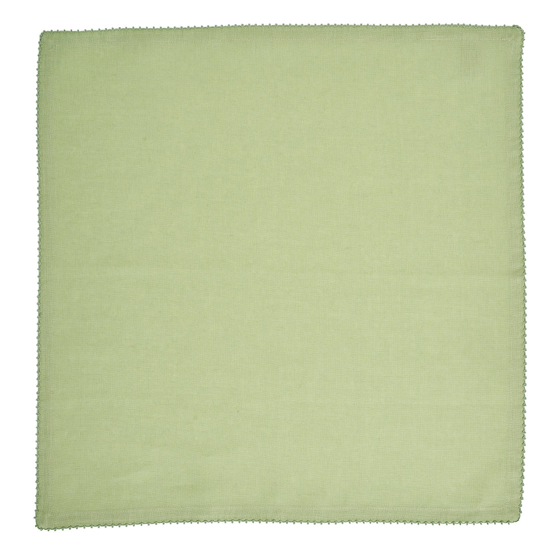 BERRY SCALLOP NAPKIN SET/4 - LIGHT GREEN