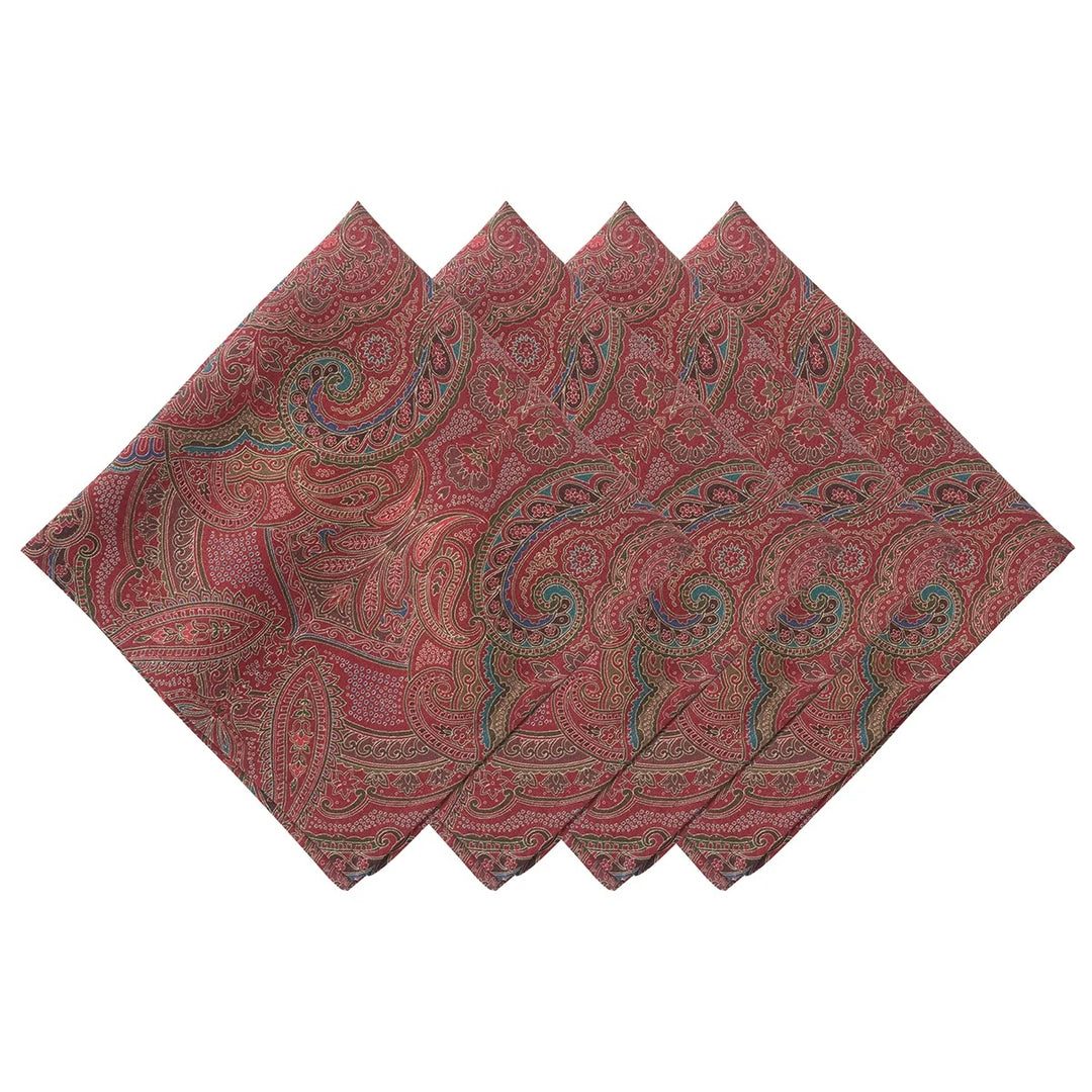PAISLEY NAPKIN SET/4 - RED PAISLEY NAPKIN SET4, RED - JULISKA - Compralo en CorinneRegalos.com