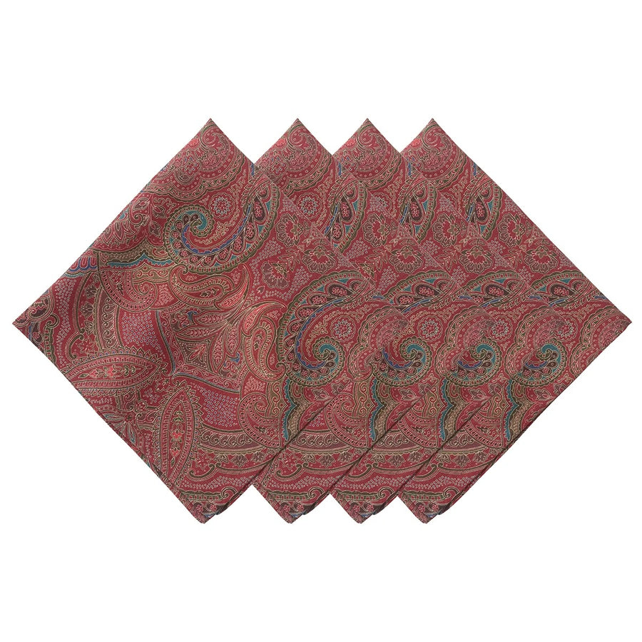 PAISLEY NAPKIN SET/4 - RED PAISLEY NAPKIN SET4, RED - JULISKA - Compralo en CorinneRegalos.com