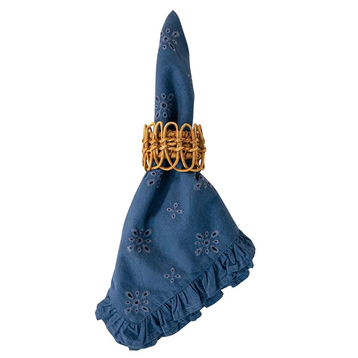 EYELET NAVY NAPKIN EYELET NAPKIN - NAVY