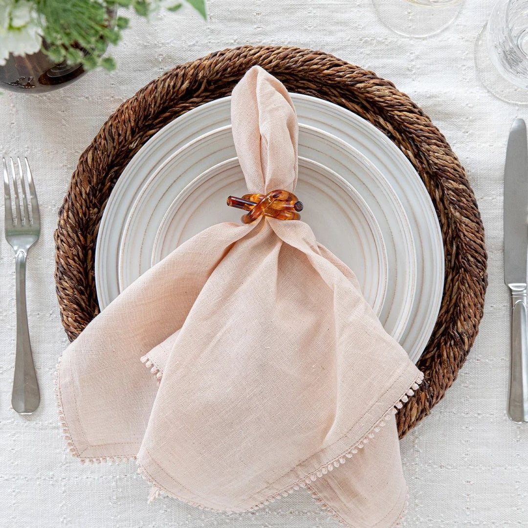 BERRY TRIM BLUSH NAPKIN BERRY TRIM NAPKIN - BLUSH