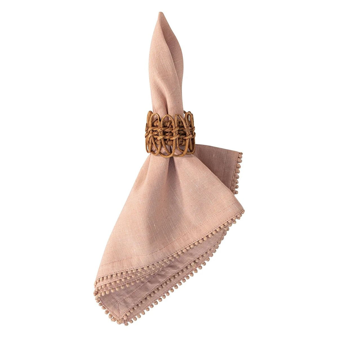 BERRY TRIM BLUSH NAPKIN BERRY TRIM NAPKIN - BLUSH