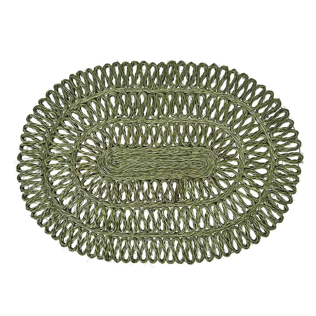 STRAW LOOP OVAL PLACEMAT - SEAGRASS - JULISKA - Compralo en CorinneRegalos.com
