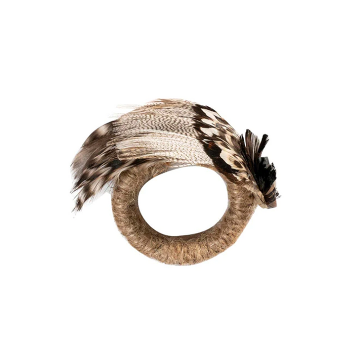 FEATHER ESPRESSO NAPKIN RING