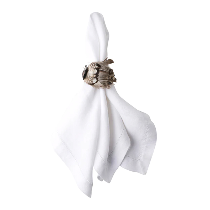 FEATHER ESPRESSO NAPKIN RING