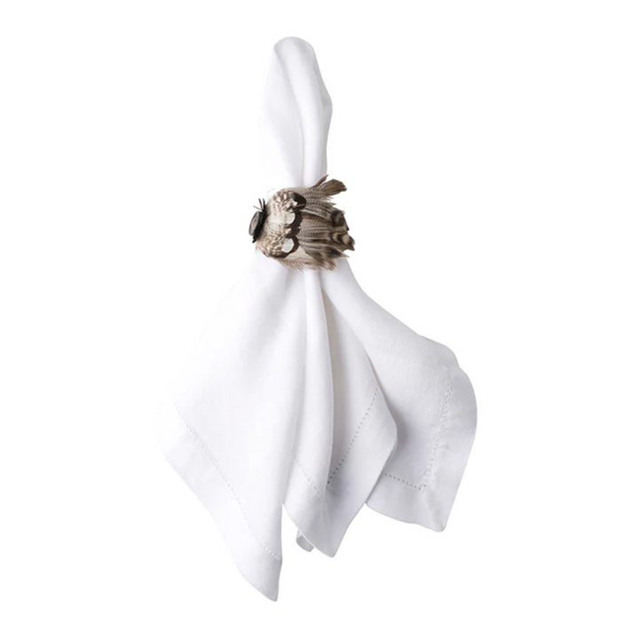 FEATHER ESPRESSO NAPKIN RING