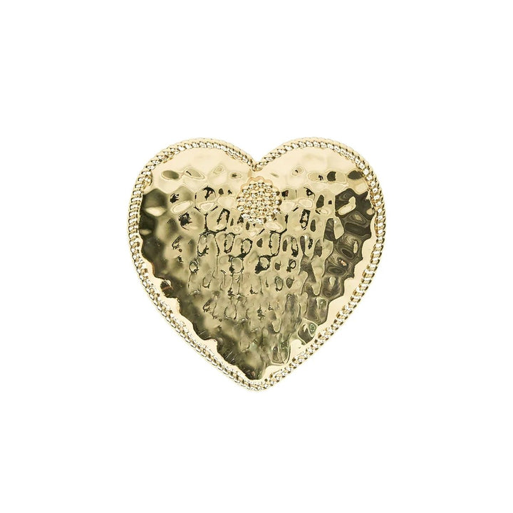BERRY & THREAD HEART NAPKIN RING SET/4 - GOLD