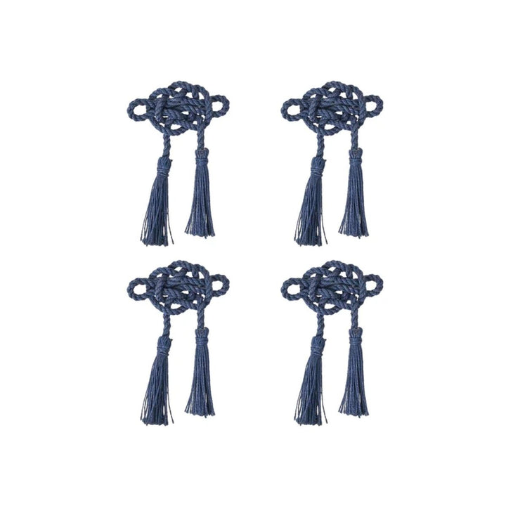 Mystic Knot Napkin Ring Set/4 - Navy - JULISKA - Compralo en CorinneRegalos.com