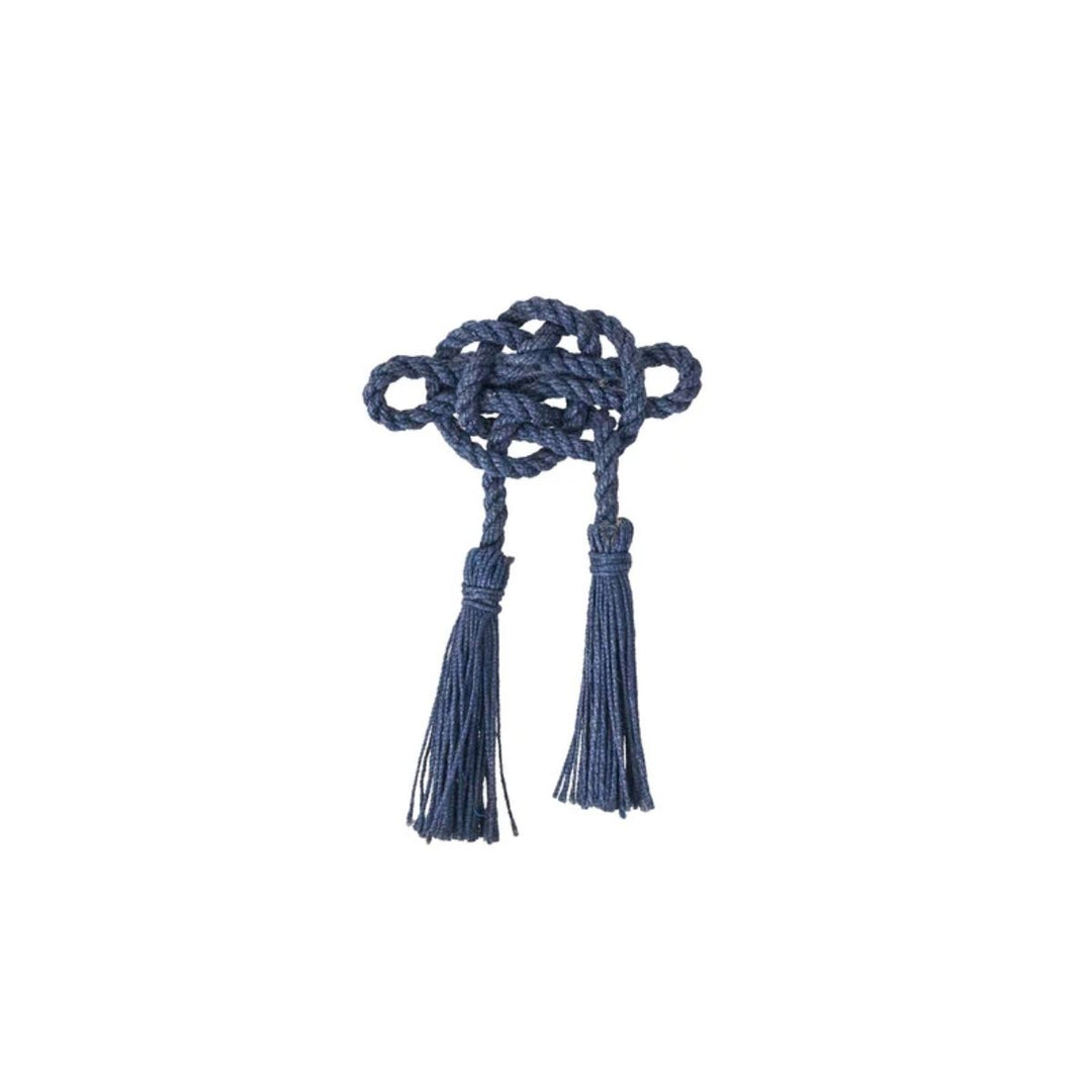 Mystic Knot Napkin Ring Set/4 - Navy