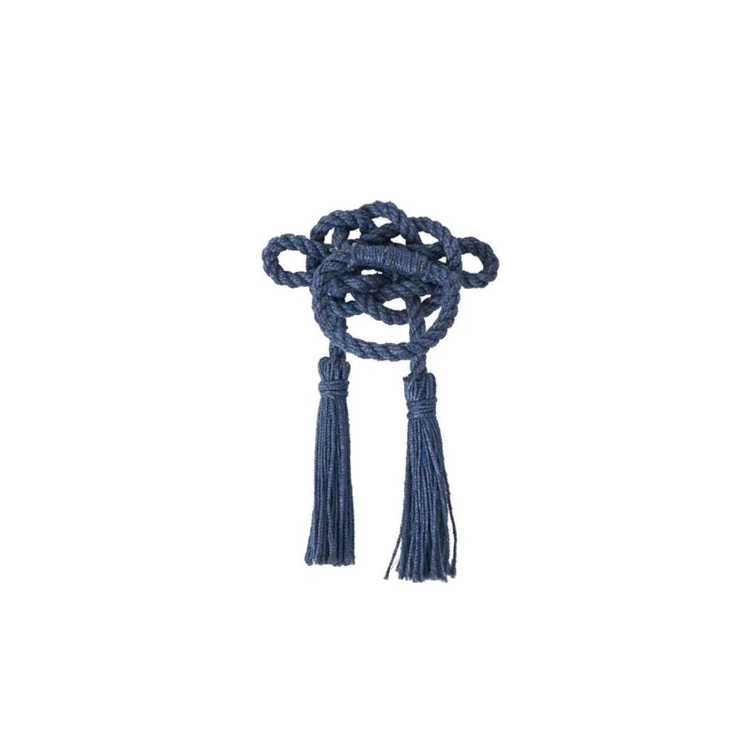 Mystic Knot Napkin Ring Set/4 - Navy