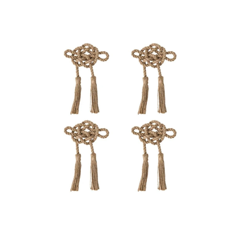Mystic Knot Napkin Ring Set/4 - Taupe - JULISKA - Compralo en CorinneRegalos.com