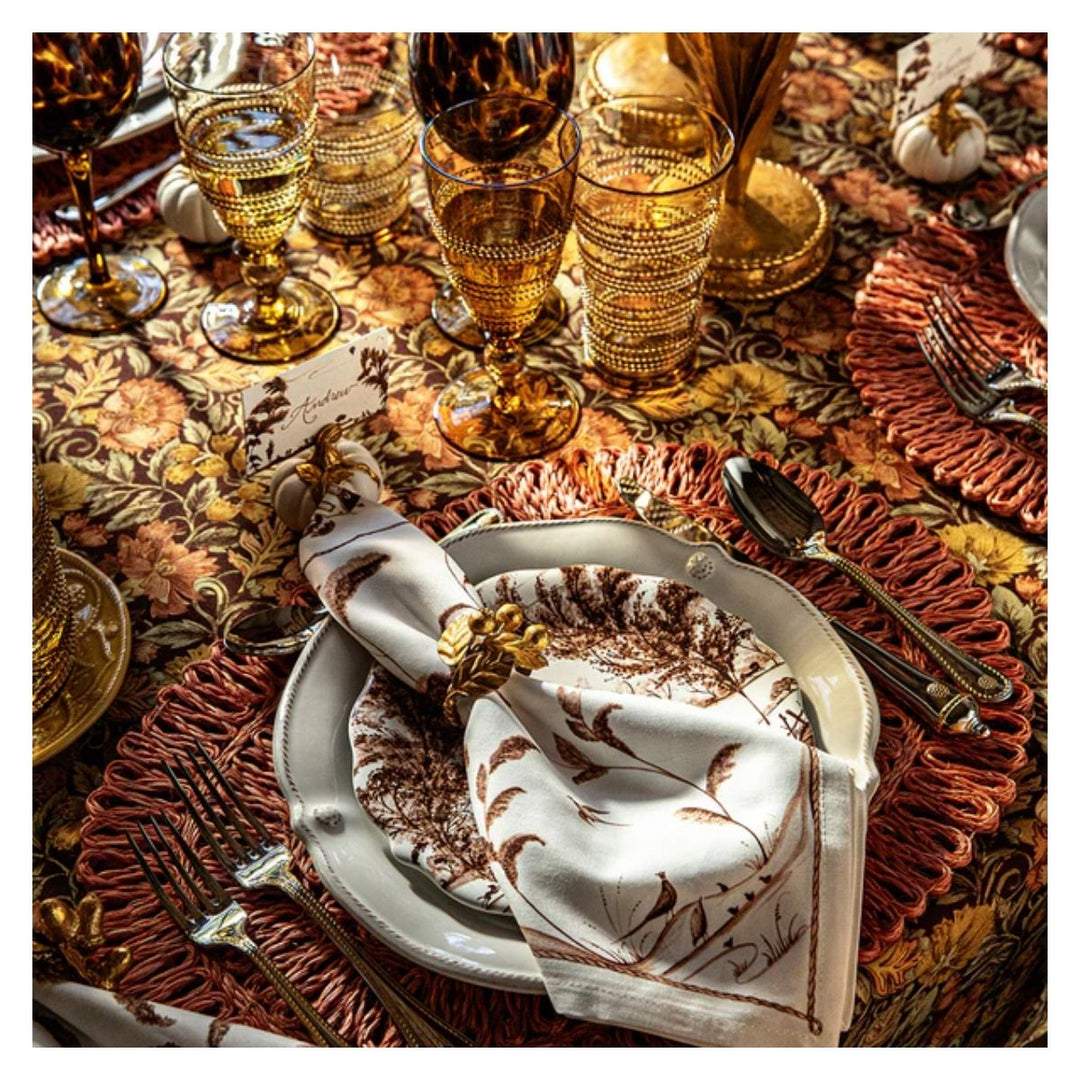 Forest Walk Leaf Napkin Ring Assorted Set/4 - Gold