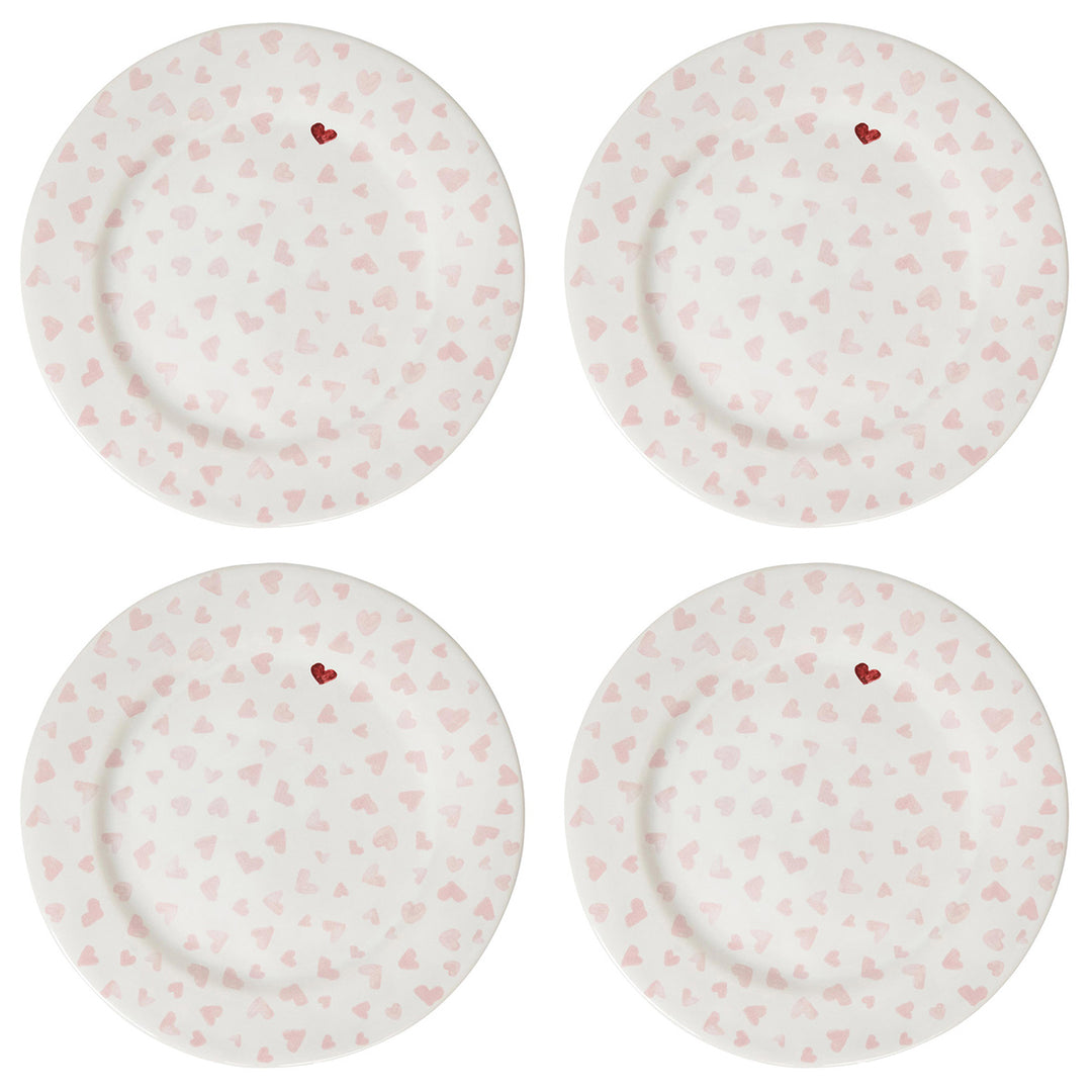 LOVE YOU MORE DESSERT/SALAD PLATE SET/4 - PINK - JULISKA - Compralo en CorinneRegalos.com