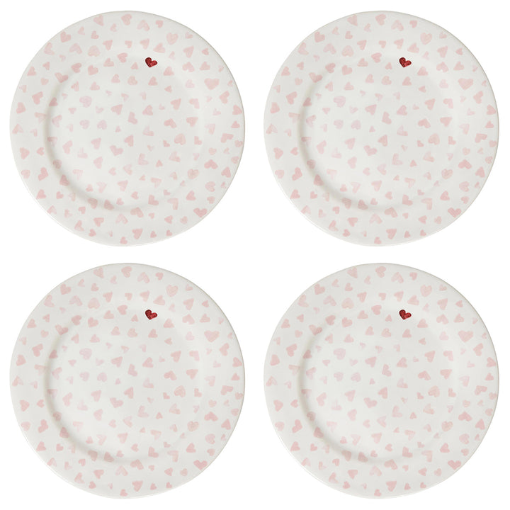 LOVE YOU MORE DESSERT/SALAD PLATE SET/4 - PINK - JULISKA - Compralo en CorinneRegalos.com