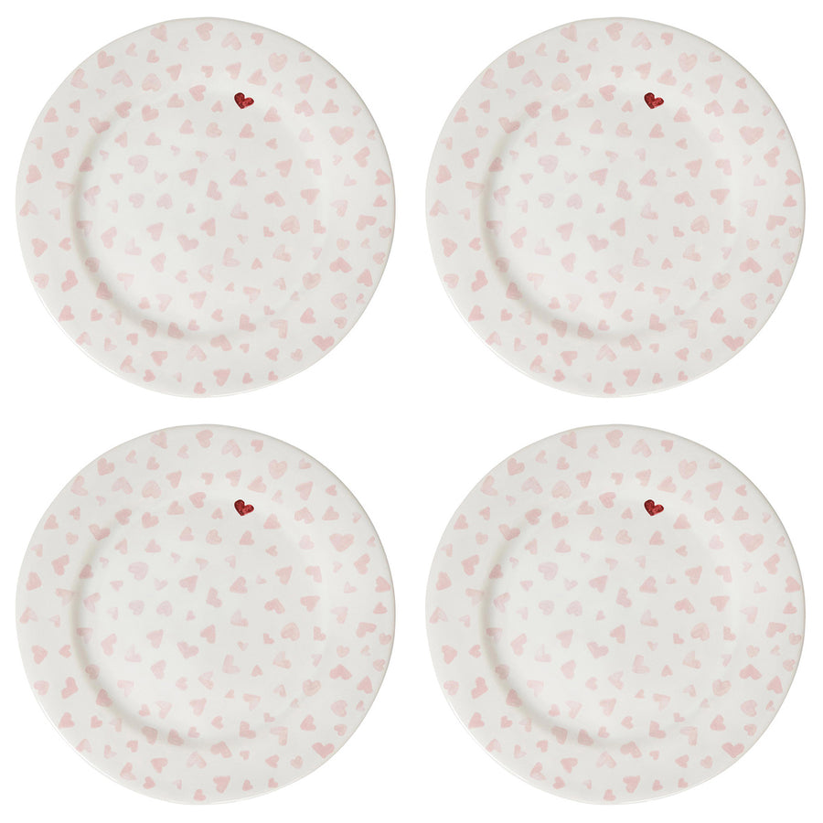 LOVE YOU MORE DESSERT/SALAD PLATE SET/4 - PINK - JULISKA - Compralo en CorinneRegalos.com