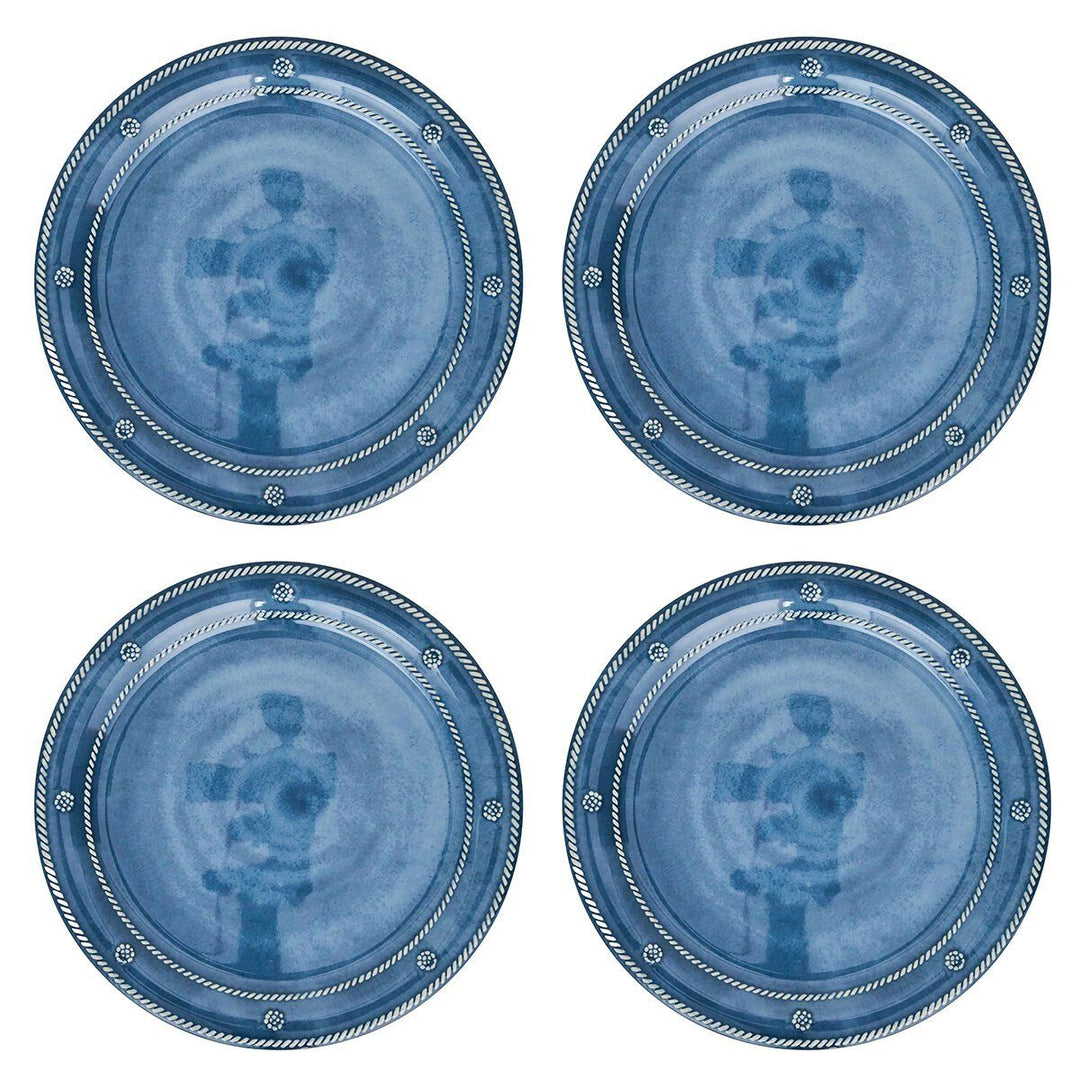 BERRY & THREAD MELAMINE DINNER PLATE SET/4 - OCEAN - JULISKA - Compralo en CorinneRegalos.com