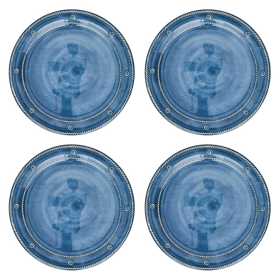 BERRY & THREAD MELAMINE DINNER PLATE SET/4 - OCEAN - JULISKA - Compralo en CorinneRegalos.com