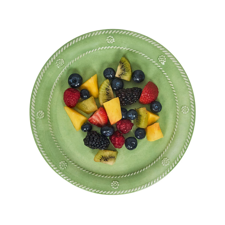 BERRY & THREAD MELAMINE DESSERT/SALAD PLATE SET/4 - SEAGRASS