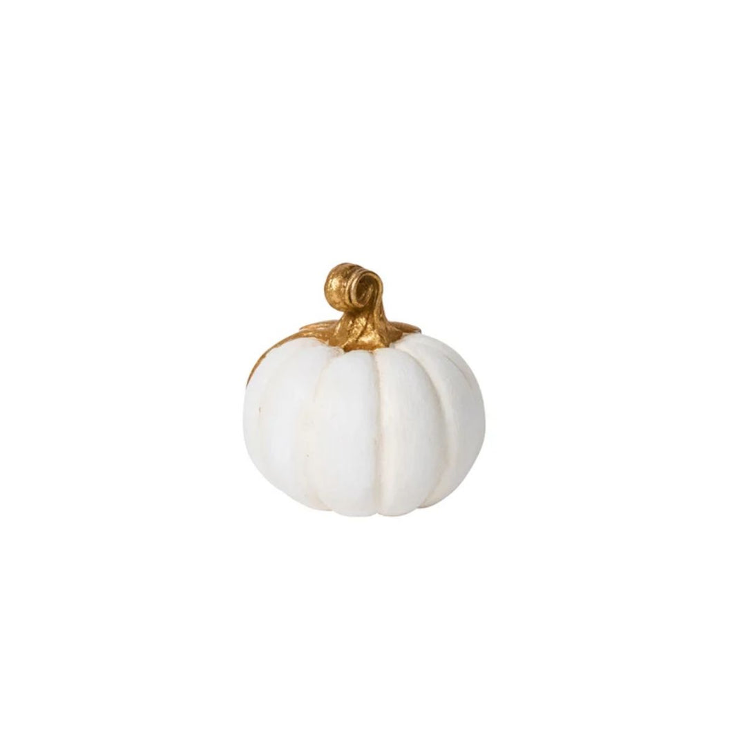 Forest Walk Pumpkin Place Card Holder Set/4 - Gold