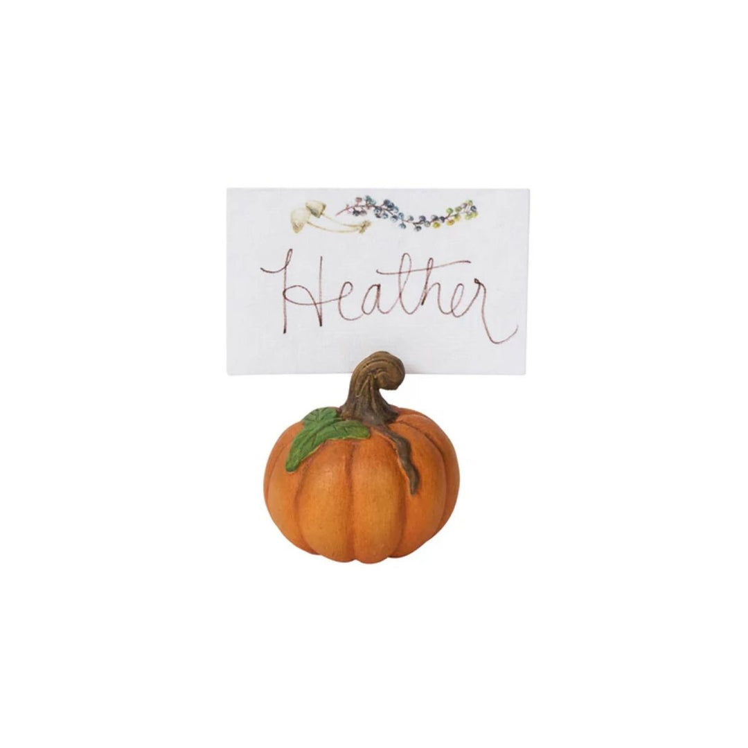 Forest Walk Pumpkin Place Card Holder, Set/4 - Multi