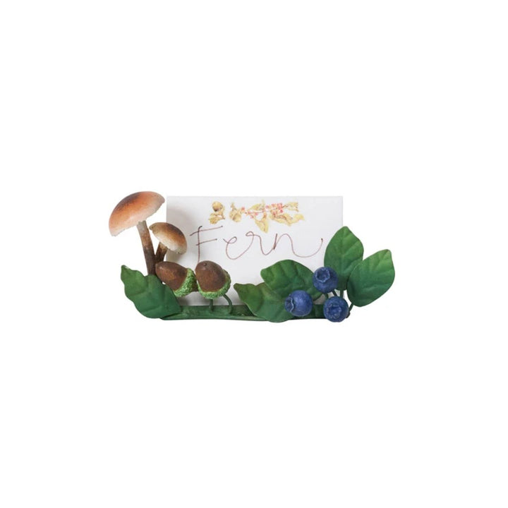 Forest Walk Mushroom & Acorn Place Card Holder Set/4 - Multi