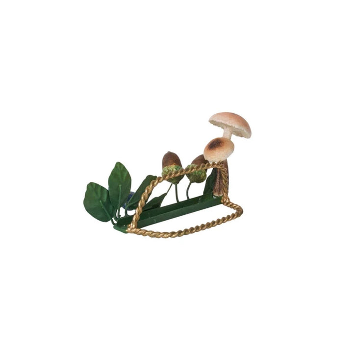 Forest Walk Mushroom & Acorn Place Card Holder Set/4 - Multi