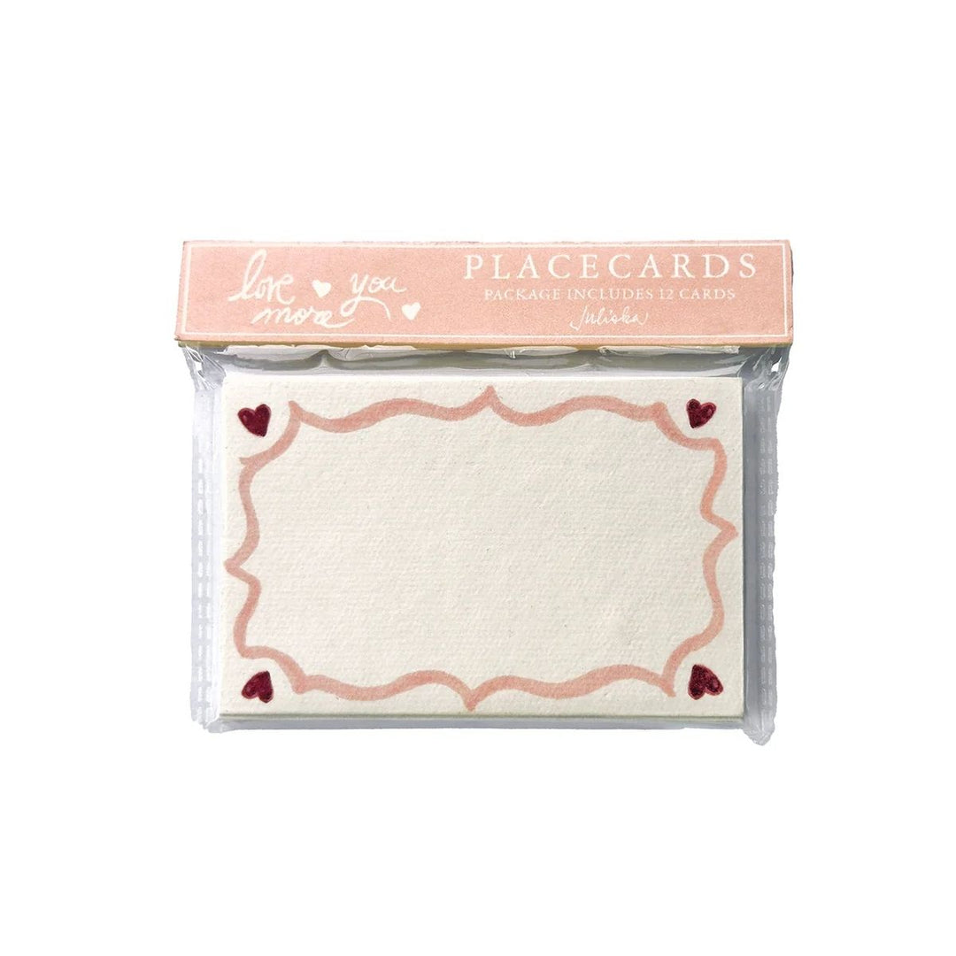 LOVE YOU MORE PLACE CARD SET/12 - PINK