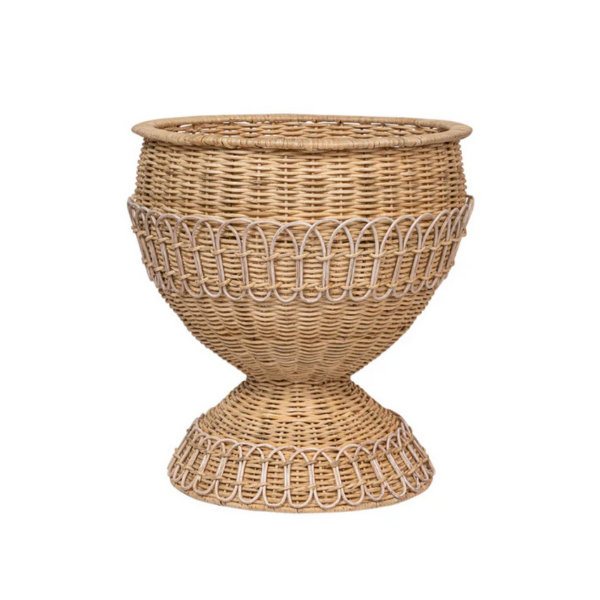 PROVENCE RATTAN MEDIUM URN - WHITEWASH - JULISKA - Compralo en CorinneRegalos.com