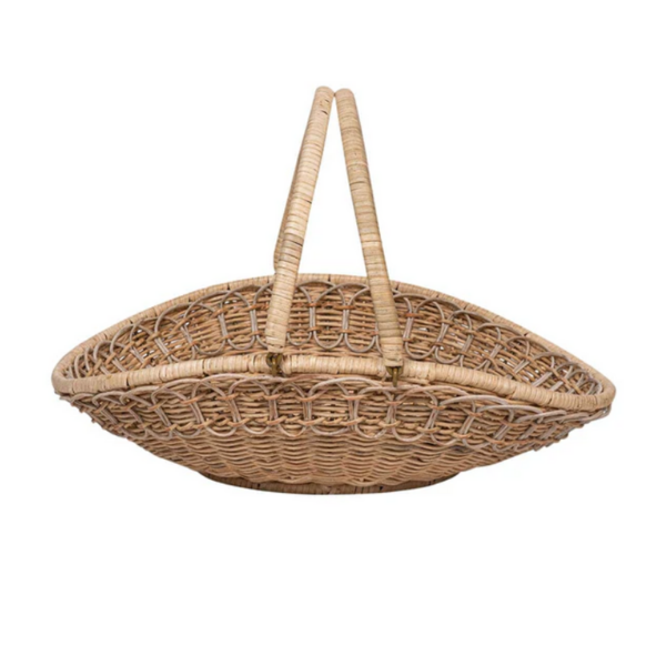 PROVENCE RATTAN MEDIUM GATHERING BASKET - WHITEWASH - JULISKA - Compralo en CorinneRegalos.com