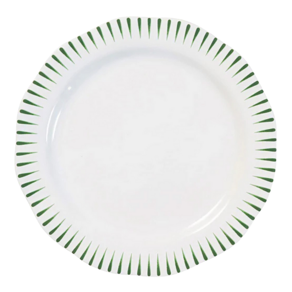 SITIO STRIPE DINNER PLATE - BASIL - JULISKA - Compralo en CorinneRegalos.com