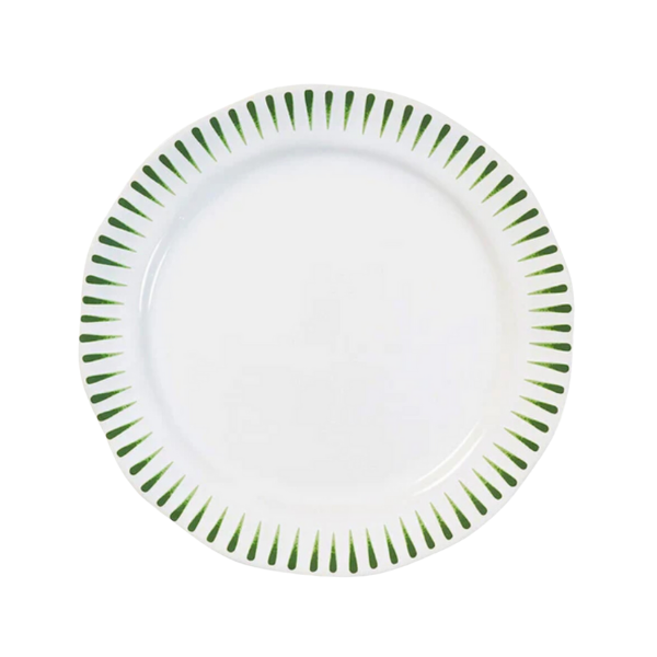 SITIO STRIPE DESSERT/SALAD PLATE - BASIL - JULISKA - Compralo en CorinneRegalos.com