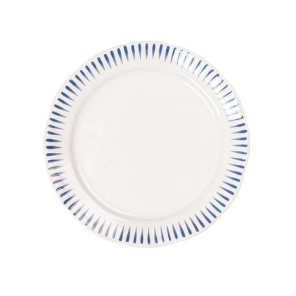 SITIO STRIPE SIDE/COCKTAIL PLATE - DELFT BLUE - JULISKA - Compralo en CorinneRegalos.com