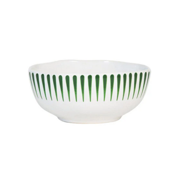 SITIO STRIPE CEREAL/ICE CREAM BOWL - BASIL - JULISKA - Compralo en CorinneRegalos.com