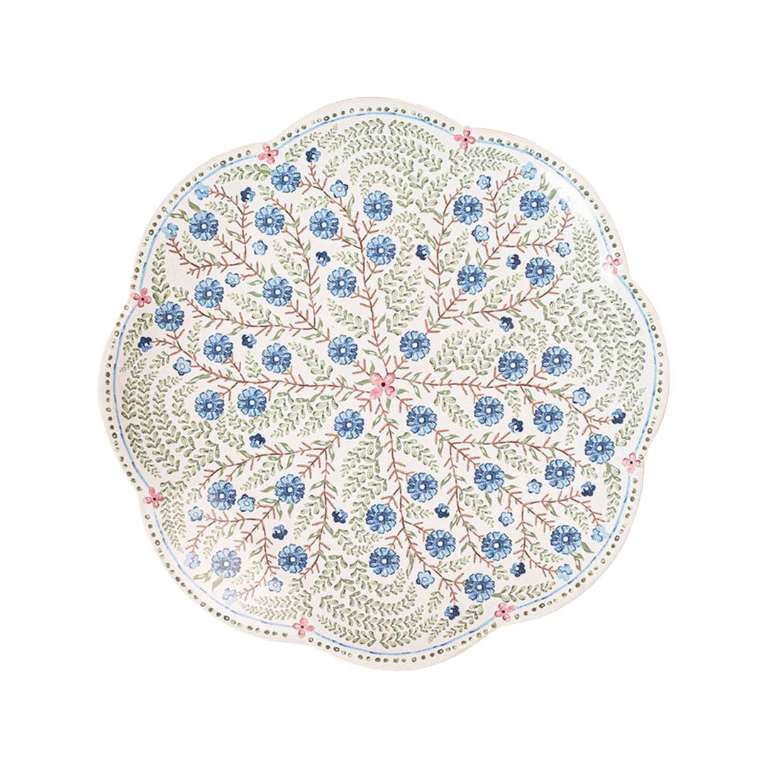 VILLA SEVILLE SCALLOPED SALAD/DESSERT PLATE - CHAMBRAY - JULISKA - Compralo en CorinneRegalos.com