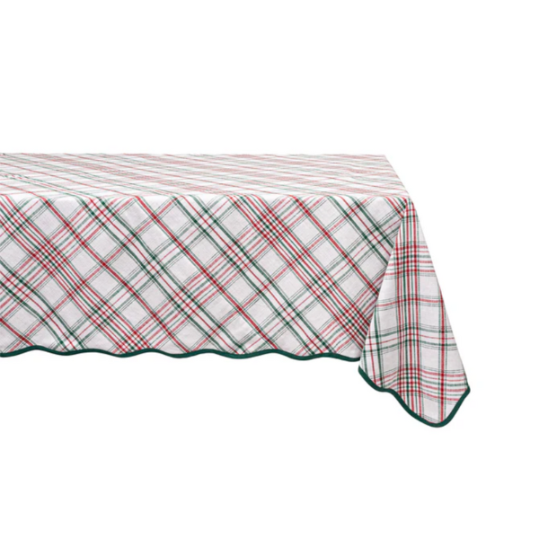 MERRY TARTAN 52  SQUARE TABLECLOTH - RED GREEN - JULISKA - Compralo en CorinneRegalos.com