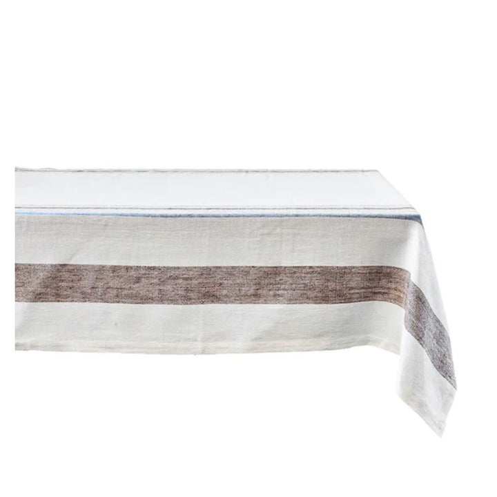 "Danish Stripe 60"" x 120"" Tablecloth - Taupe" - JULISKA - Compralo en CorinneRegalos.com